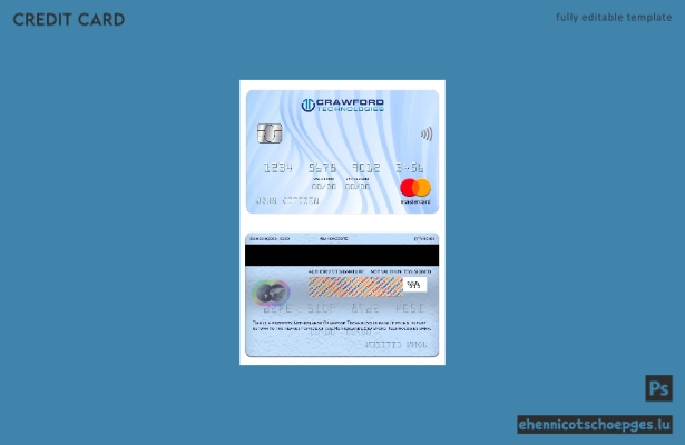 Niederlande Holland Crawford Technologies Bank Mastercard Beispielvorschau